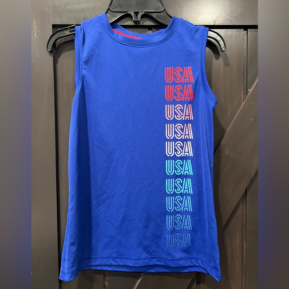 * 4/$20
All in Motion Blue and Red Athletic Tank Top USA Design